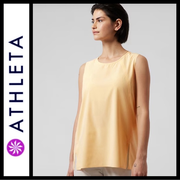 NWOT Athleta Zephyr Refined Tank Top in Yellow - Picture 1 of 7